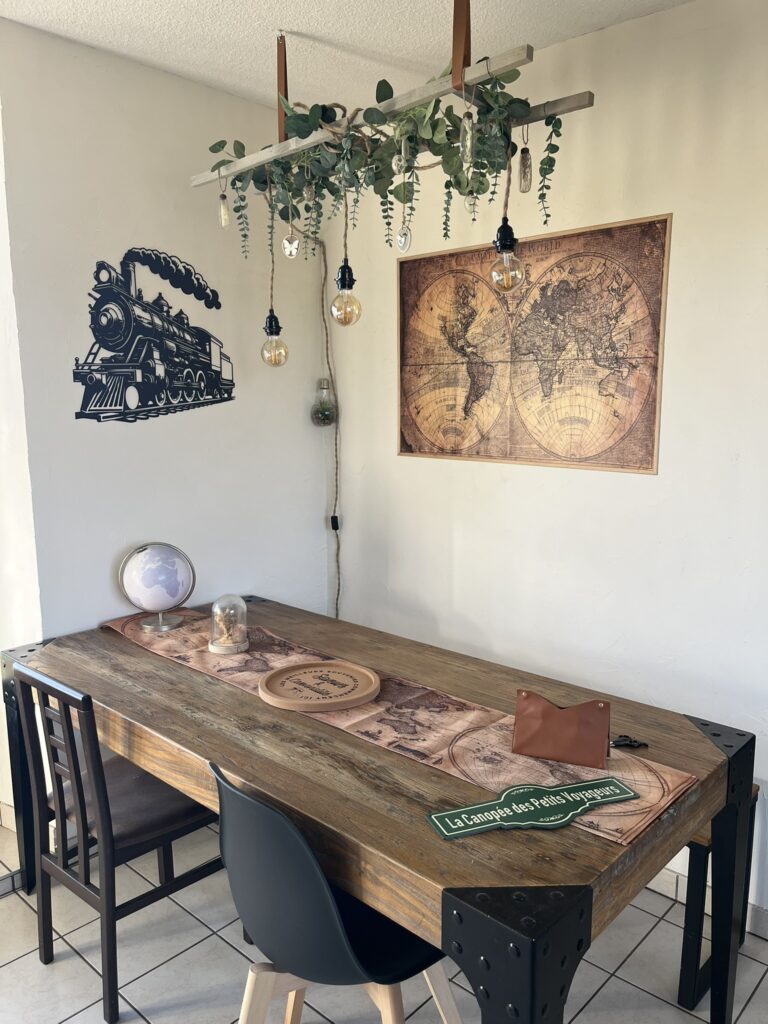 coin repas dans une ancienne gare en Haute Saône